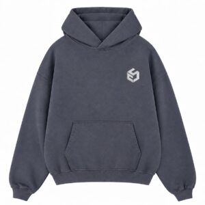 Custom Embroidery Logo | Oversize hoodie with Acid wash Effect